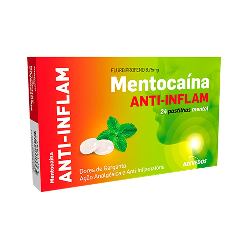 Mentocaína Anti-Inflam 8,75mg 24 pastilhas
