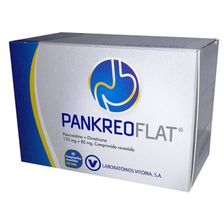 Pankreoflat 170 mg + 80 mg, 60 comprimidos