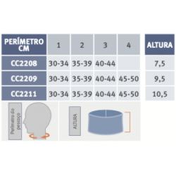COLAR CERVICAL SEMI-RIGIDO 8CM CC2208 TAM.3