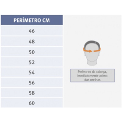 CAPACETE DE PROTEÇAO CRANIANA-PRETO H100 TAM.54