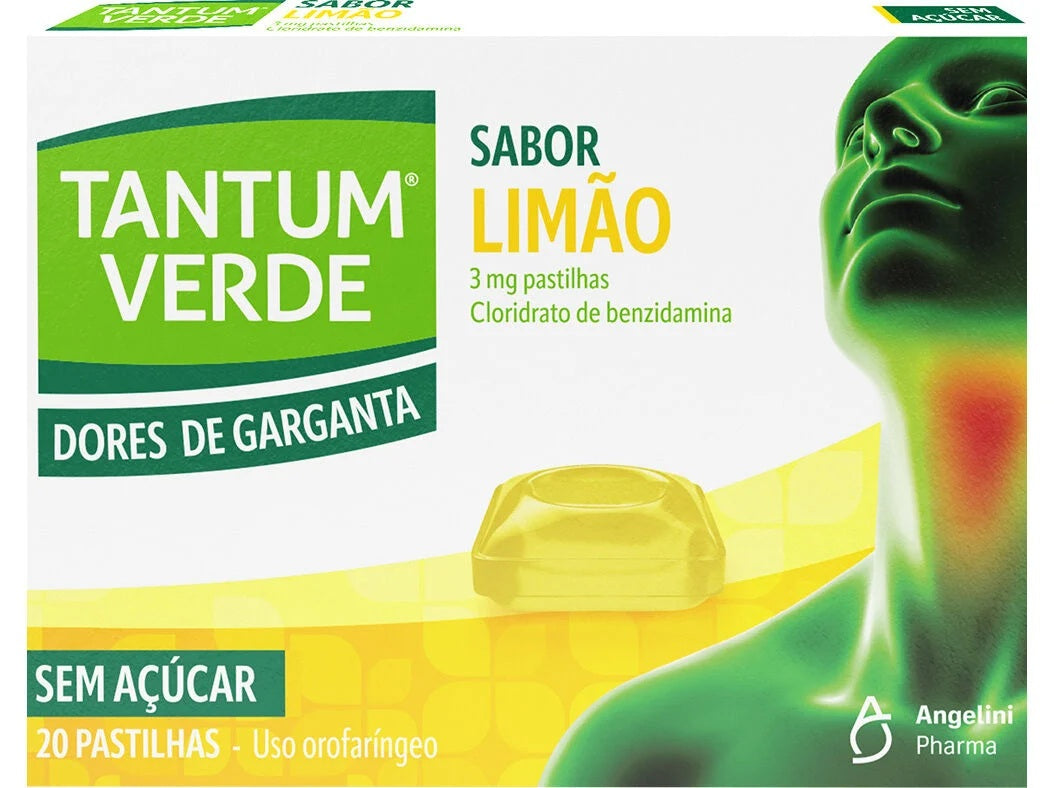 Tantum Verde Pastilhas Limao 20 pastilhas
