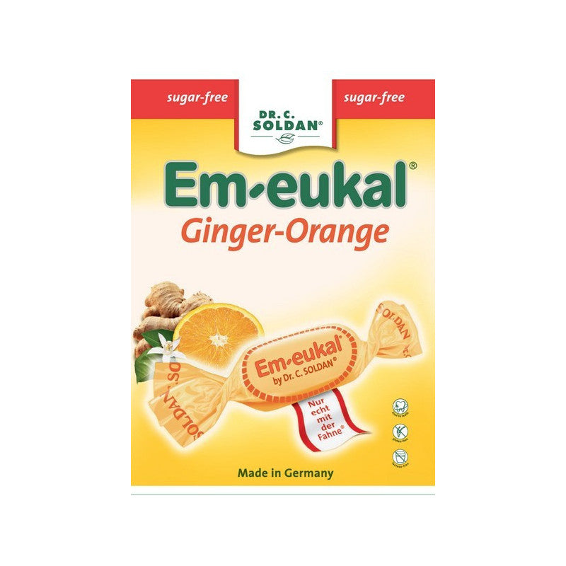 Em-Eukal Rebuçados Gengib/Laranja s/ açucar 50 gr