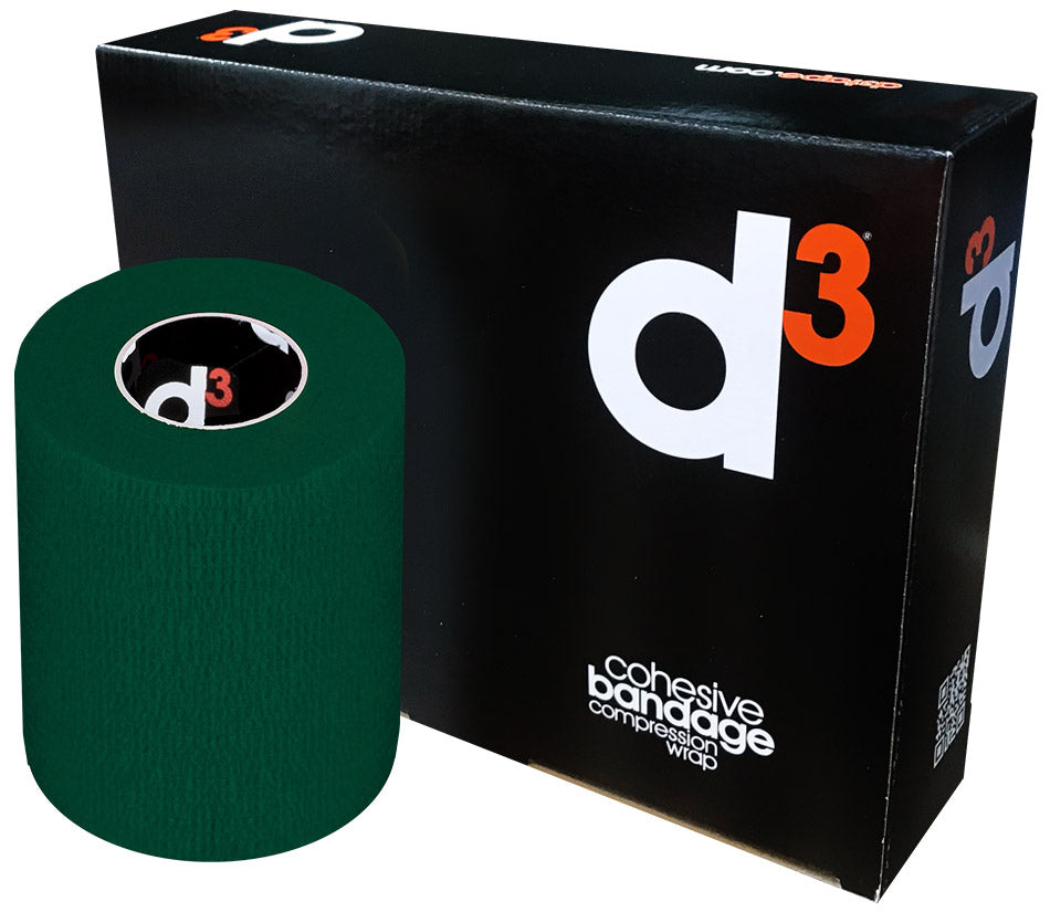 D3 LIGADURA COESIVA 100MM x 5M VERDE ESCURO UN