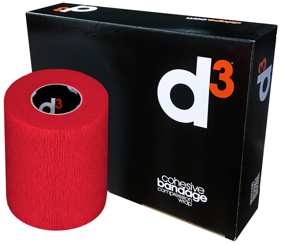 D3 LIGADURA COESIVA 100MM x 5M VERMELHO UN