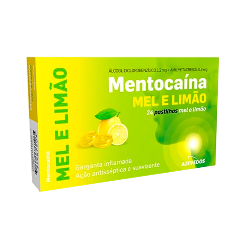 Mentocaina Mel e Limao 24 pastilhas