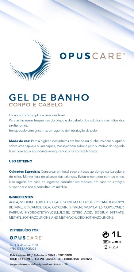 GEL DE BANHO BRANCO 1LT