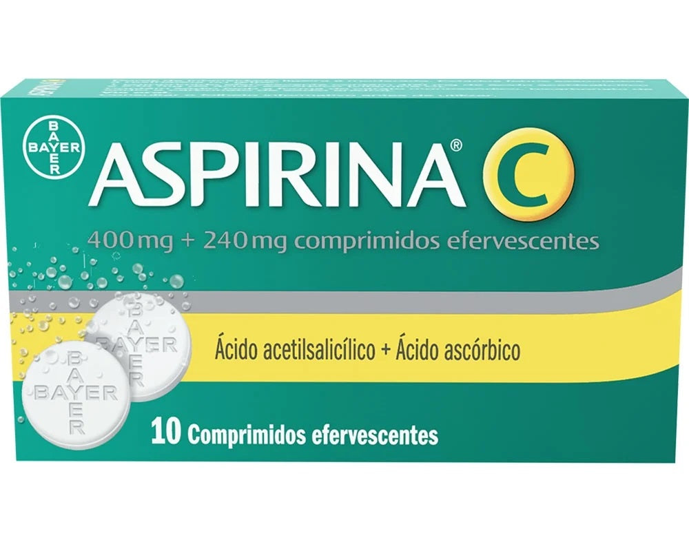 Aspirina C 10 comp efervescentes 400/240mg