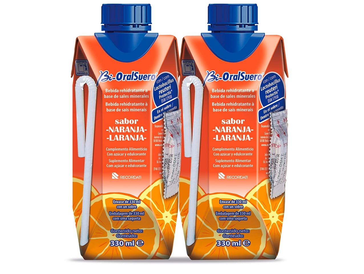 Bi-Oralsuero Sabor Laranja 330 ml 2 un