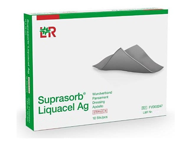 SUPRASORB LIQUACEL AG 10X10CM UN