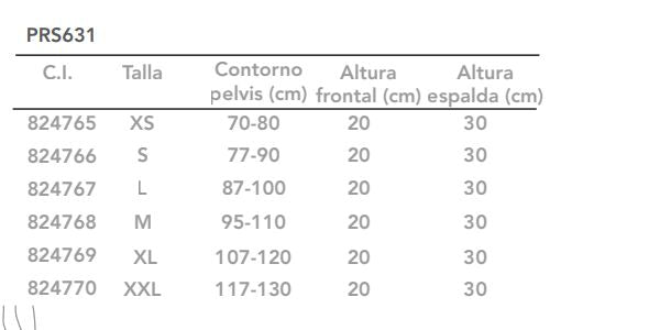 CINTA MOD LUMB ALTA PRIMSPINE REF PRS631G