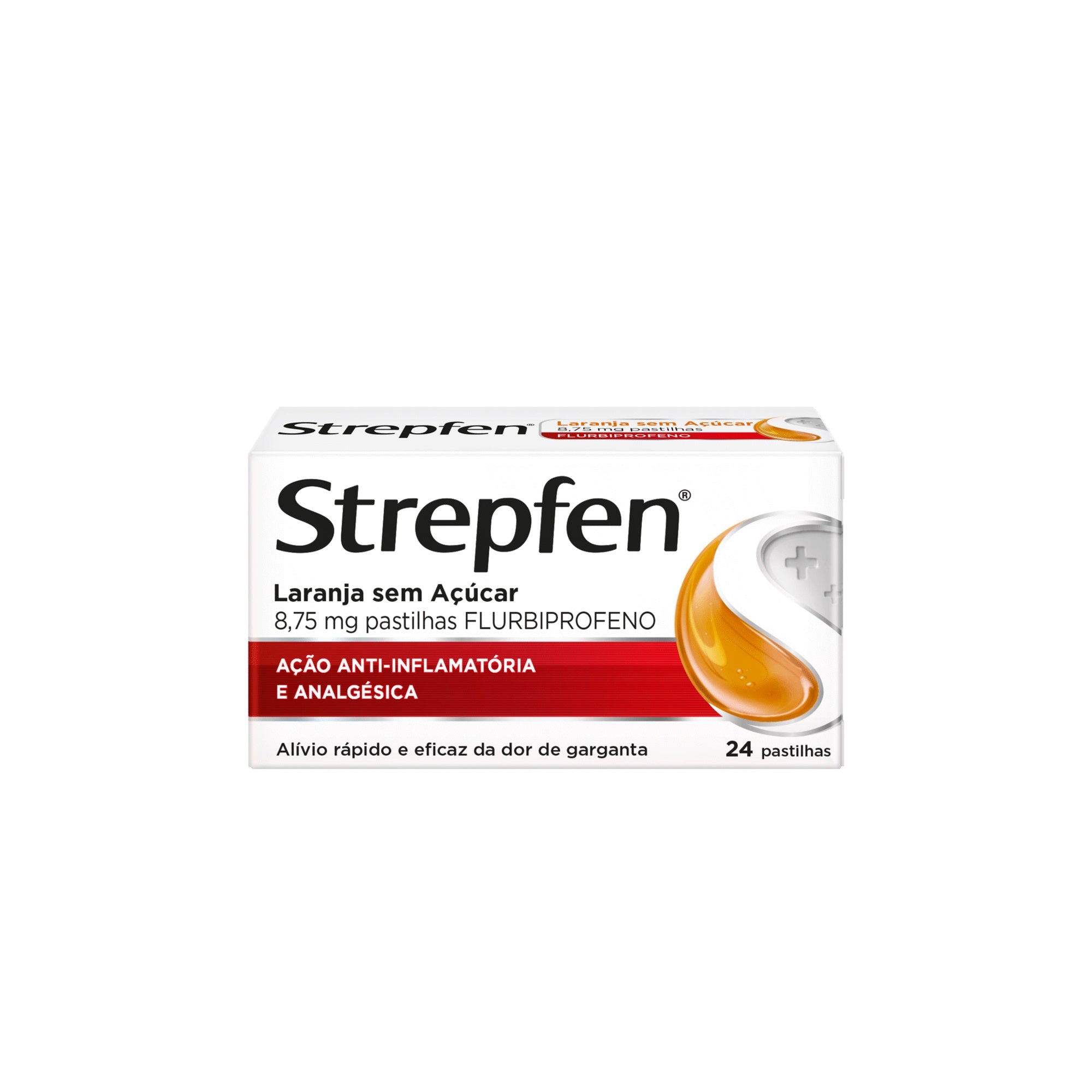 Strepfen Laranja Sem Açúcar 8,75mg - 24 pastilhas