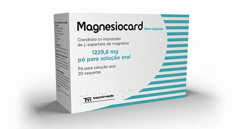 Magnesiocard Sem Açúcar 1229,6 mg Pó 20 saquetas