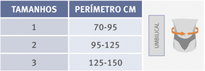 FAIXA HERNIA UMBILICAL BRANCA O105 TAM.1