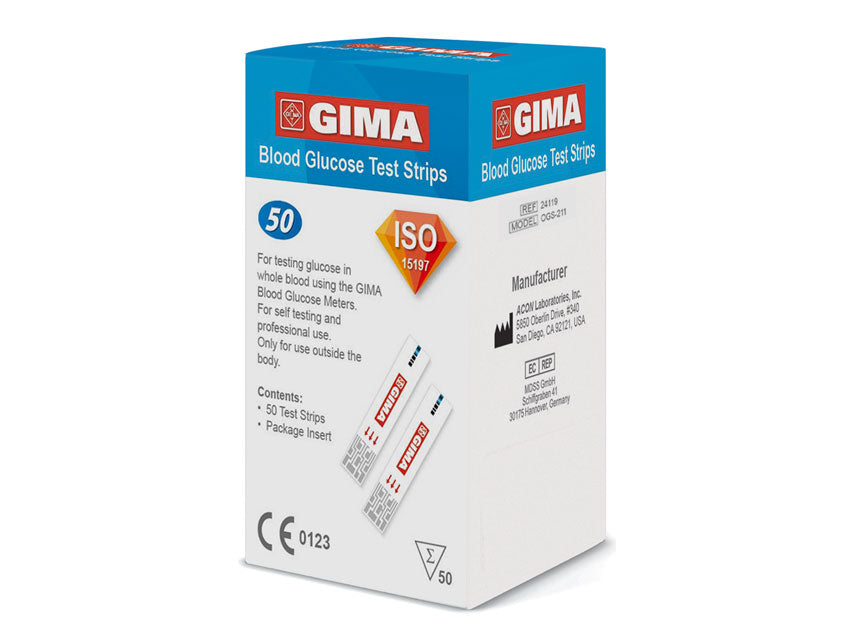 TIRAS DE GLICOSE PARA MONITOR GIMA CX50UN