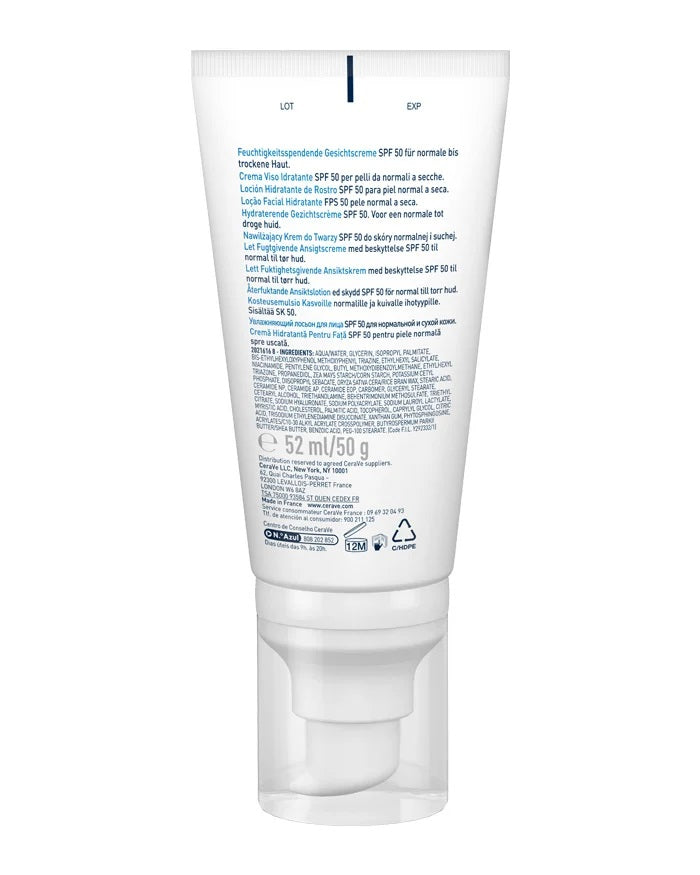 Cerave Loçao Facial Hidratante SPF50 52 ml
