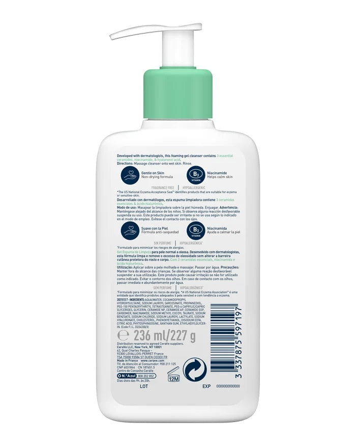 Cerave Gel Espuma de Limpeza 236 ml