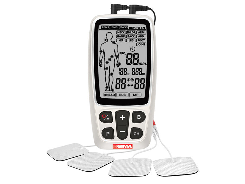 ELETROESTIMULADOR GIMA-CARE TENS/EMS 2 CA 60 PROG.