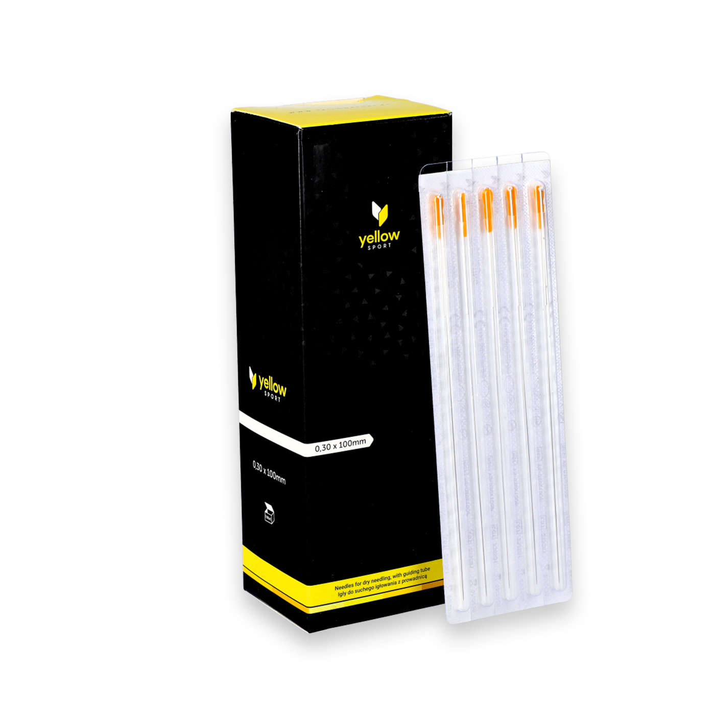 AG. ACUPUNTURA C/GUIA YELLOWSTING 0,30X100MM 100UN