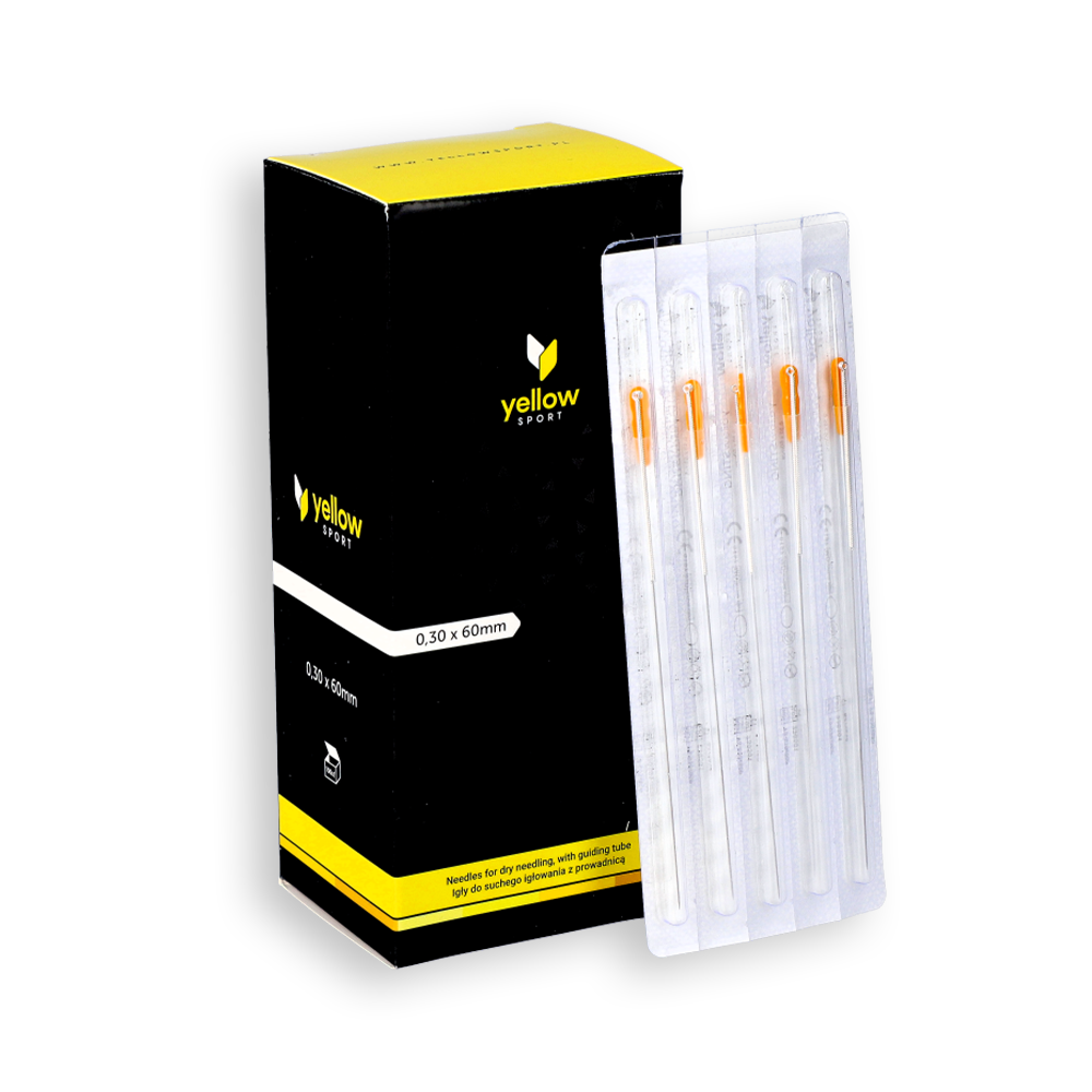 AG. ACUPUNTURA C/GUIA YELLOWSTING 0,30X60MM 100UN