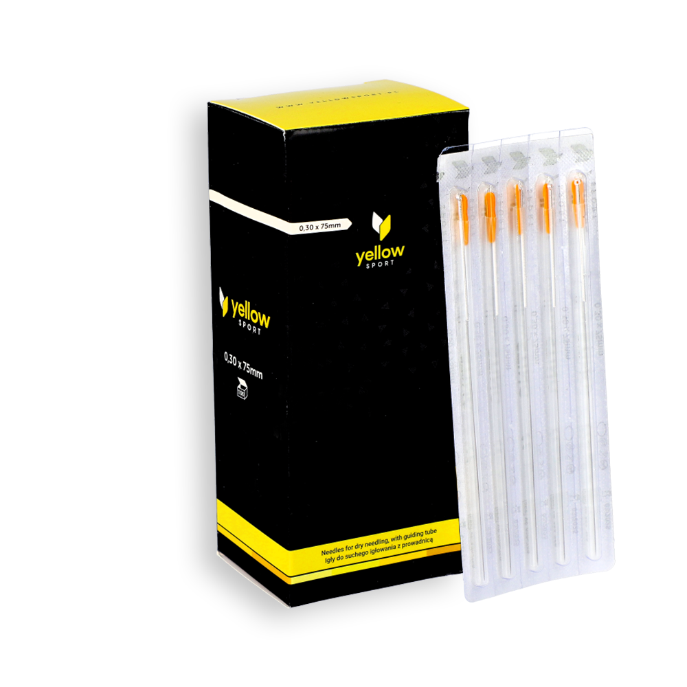 AG. ACUPUNTURA C/GUIA YELLOWSTING 0,30X75MM 100UN