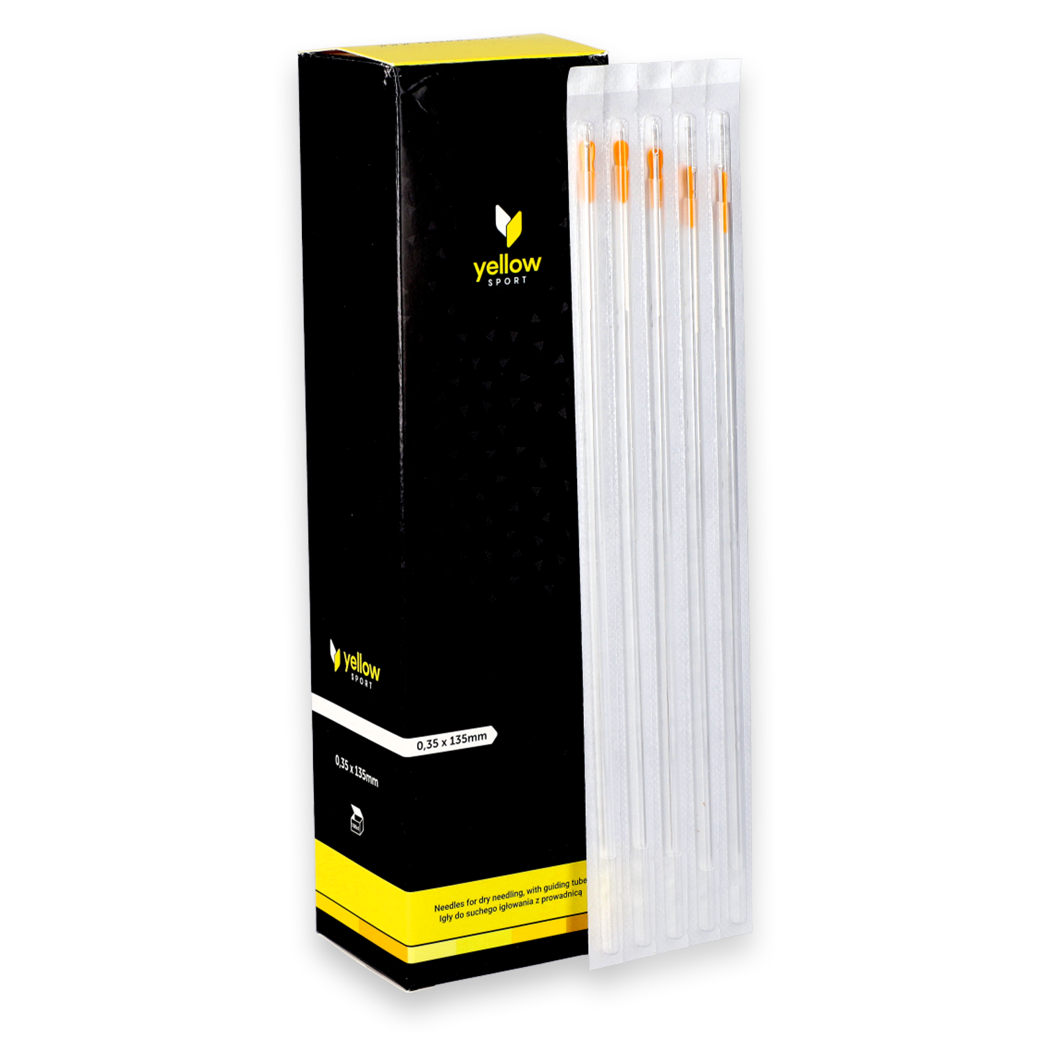AG. ACUPUNTURA C/GUIA YELLOWSTING 0,35X135MM 100UN