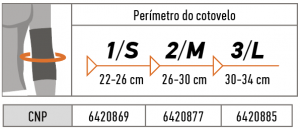 COTOVELEIRA C/BANDA TENSORA OS6230 TAM.3