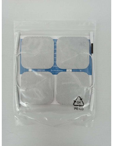 ELETRODOS ADESIVOS COM CABO 50X50MM PACK4UN