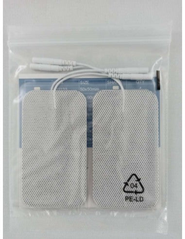 ELETRODOS ADESIVOS COM CABO 50X90MM PACK4UN