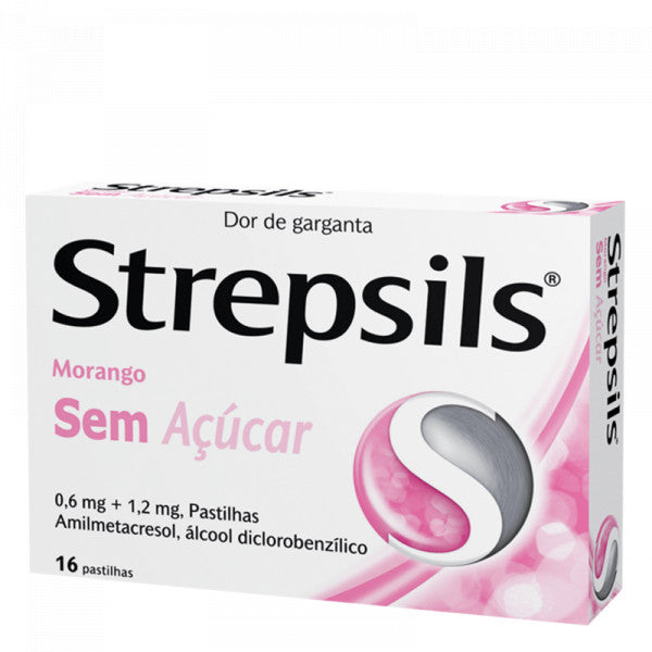 Strepsils Morango s/ Açucar 24 pastilhas