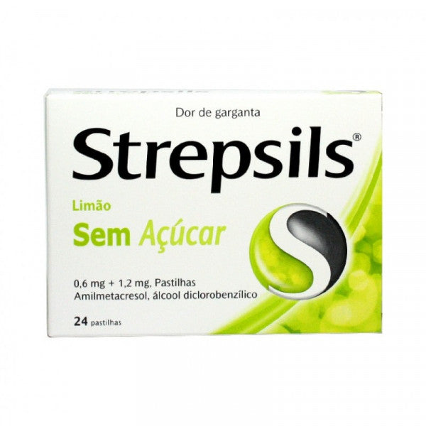 Strepsils Limão sem Açúcar 24 Pastilhas