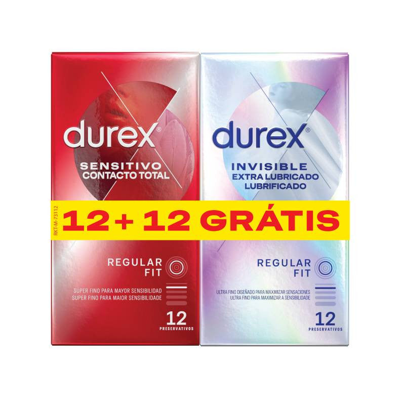 Durex Pack Promoçao Invisible+Conta Total 12x12