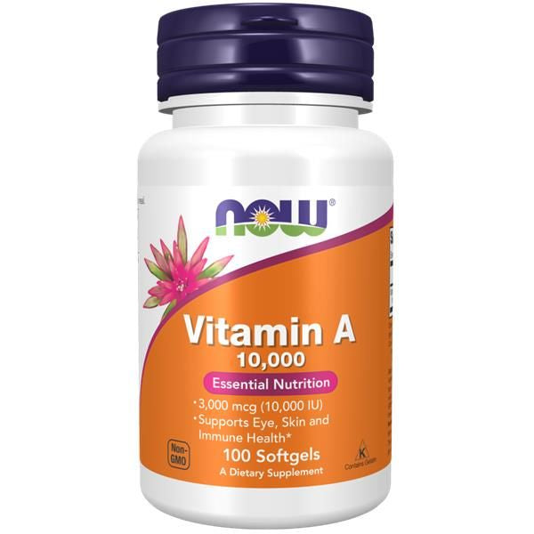 NOW Vitamina A 10000UI 100 capsulas moles