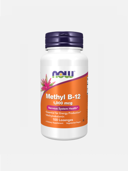 NOW Methyl B-12 1000 mcg 100 lozangos mastigaveis
