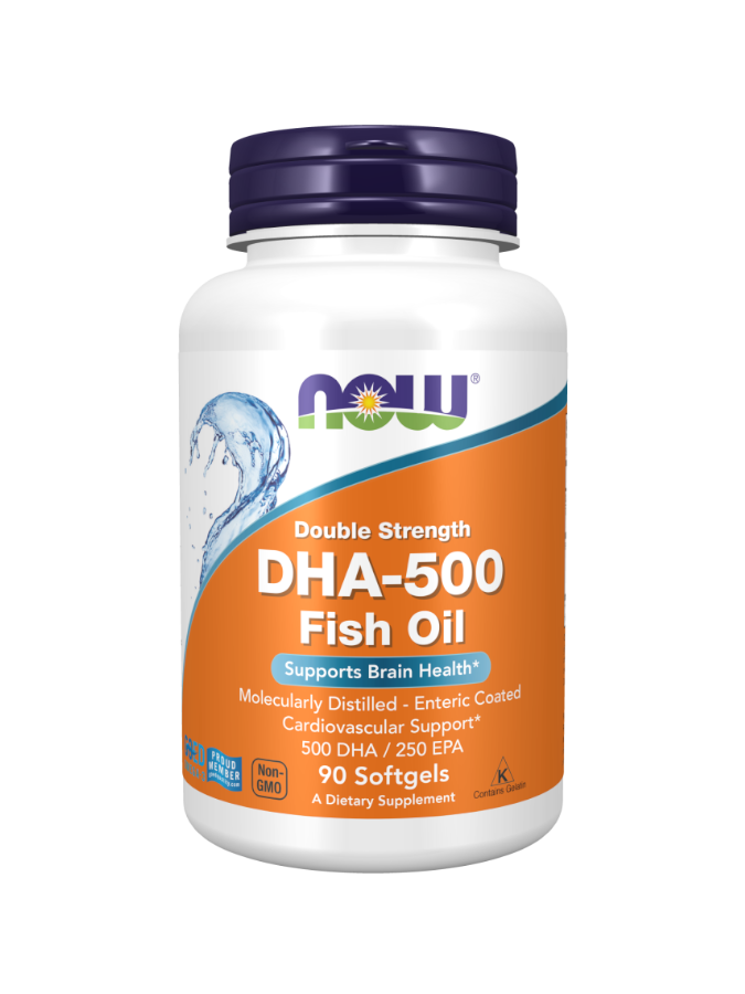 NOW DHA-500 Oleo de Peixe 90 capsulas moles