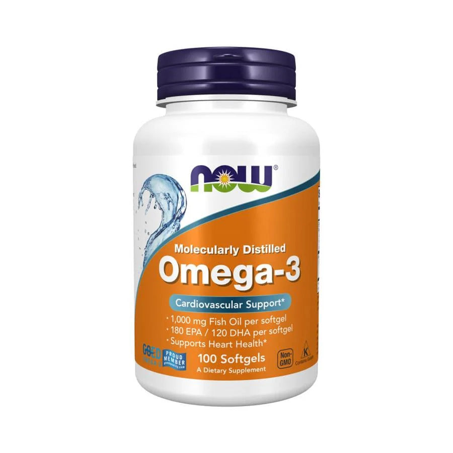 NOW Omega 3 Oleo de Peixe 1000mg 100 capsulas mole