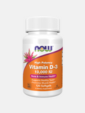 NOW Vitamina D3 10000IU 120 capsulas moles