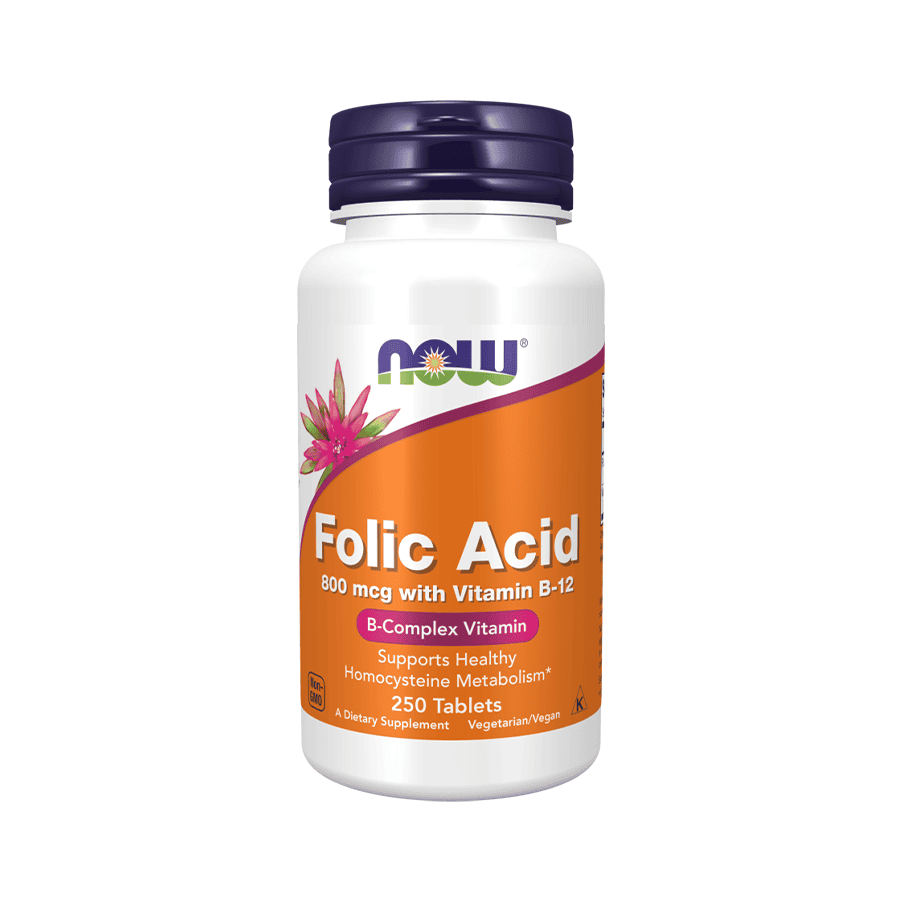 NOW Acido Folico 800 mcg 250 comprimidos