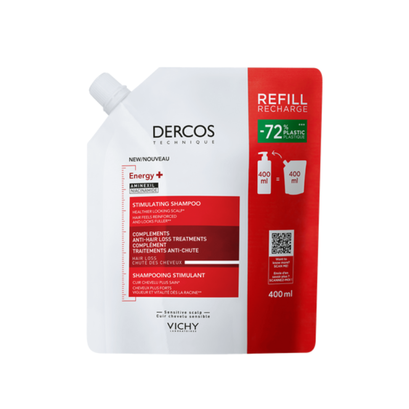 DERCOS CHAMPO ENERGY+ ANTIQUEDA REFILL 400 ML