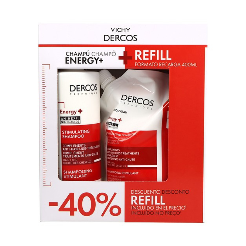 DERCOS DUPLO CHAMPO ENERGY+ ANTIQUE 400 ML+REFILL