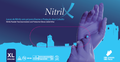LUVAS NITRILO AZUL NITRIL X S/PO (XL) P100