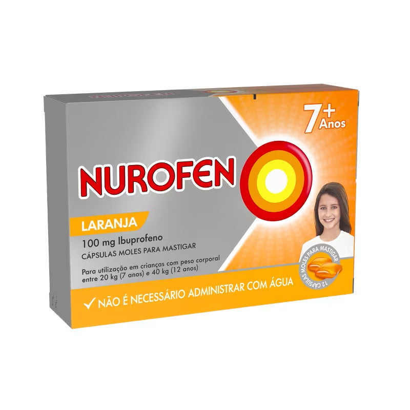 NUROFEN LARANJA 100 MG CÁP MOLES